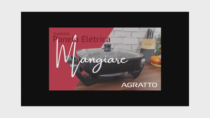 Panela Elétrica Mangiare Agratto Preta 30cm