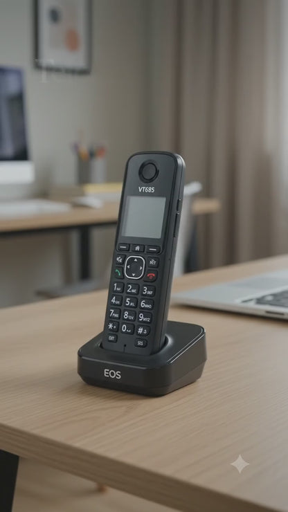 Telefone Sem Fio VTech VT685 com Secretária Eletrônica Identificador de Chamadas Viva-Voz Preto
